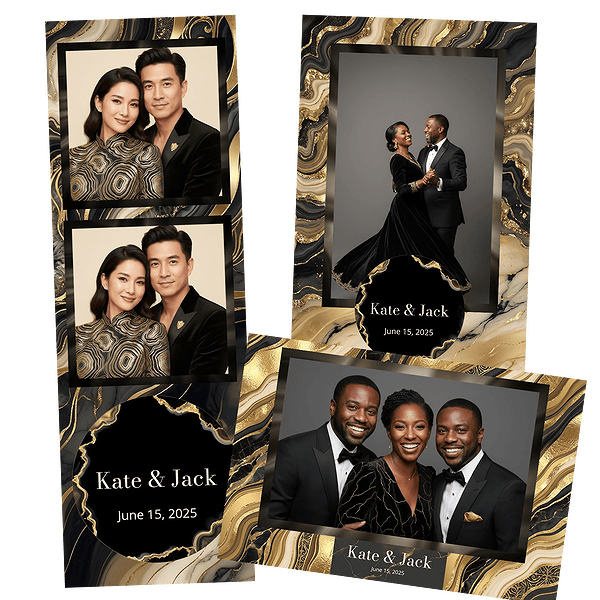 black gold agate luxury Fotobox-Layout