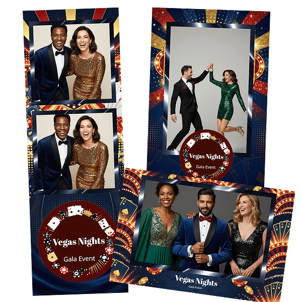 vegas night casino Fotobox-Layout