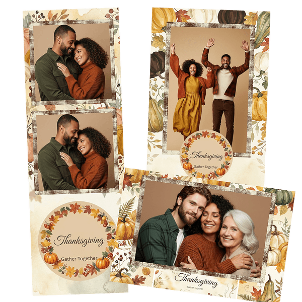 rustic watercolor thanksgiving Fotobox-Layout