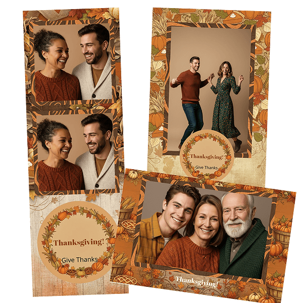 rustic thanksgiving harvest Fotobox-Layout
