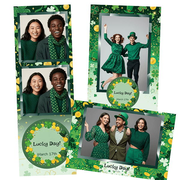 saint patricks day lucky shamrocks Fotobox-Layout