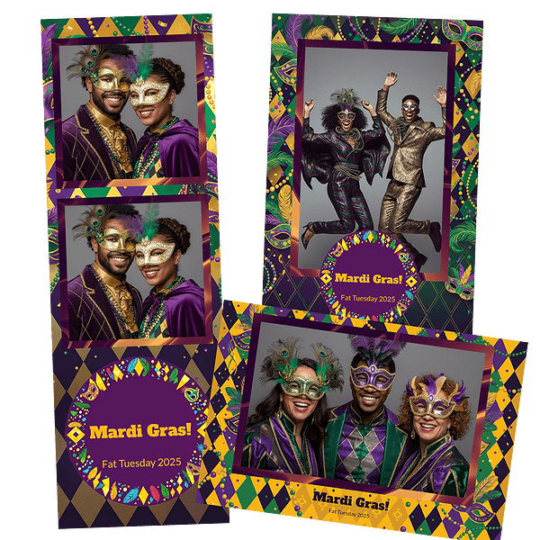 mardi gras harlequin celebration Fotobox-Layout