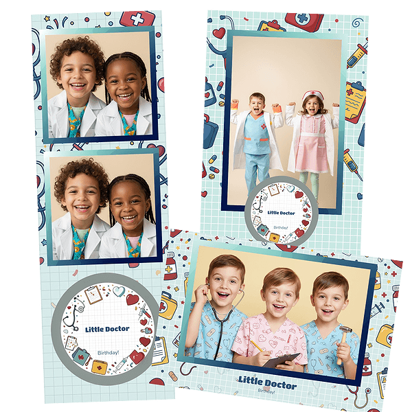 little doctor birthday Fotobox-Layout