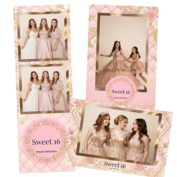royal pink floral Fotobox-Layout