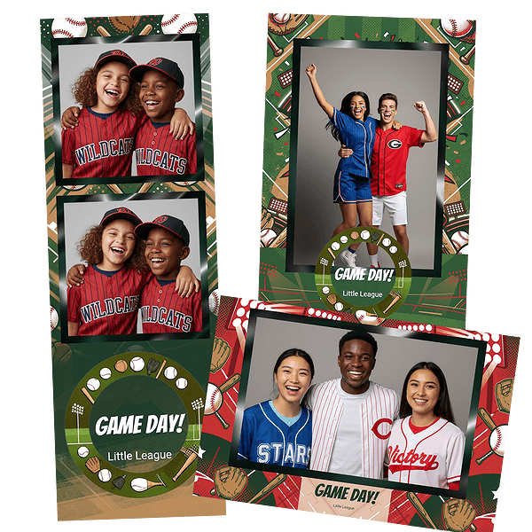 green field baseball match Fotobox-Layout