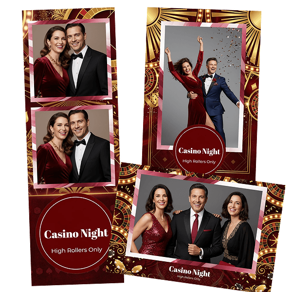 casino night party Fotobox-Layout